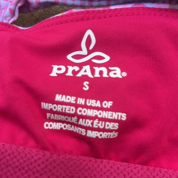 PrAna Pink Geo Pattern Bra Lined Active Yoga Workout Tank Top Women's Size S - Picture 6 of 6